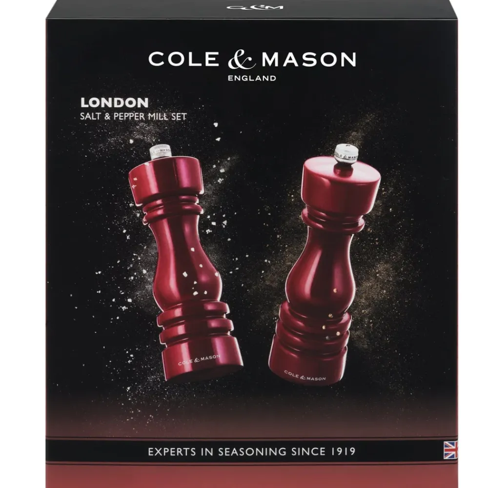 Kitchen Tools|Cole & Mason "London" Red Salt & Pepper Mills