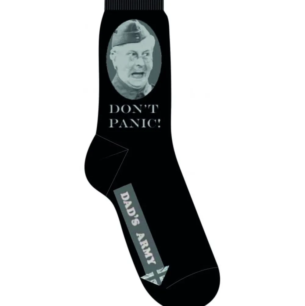 Socks|Dad's Army Don't Panic Black Socks