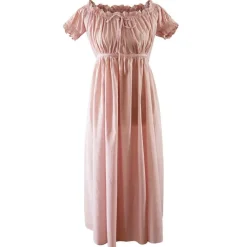 Robes, Nightgowns & Dresses|Darcy Pink Ruffle Short-Sleeve Nightgown