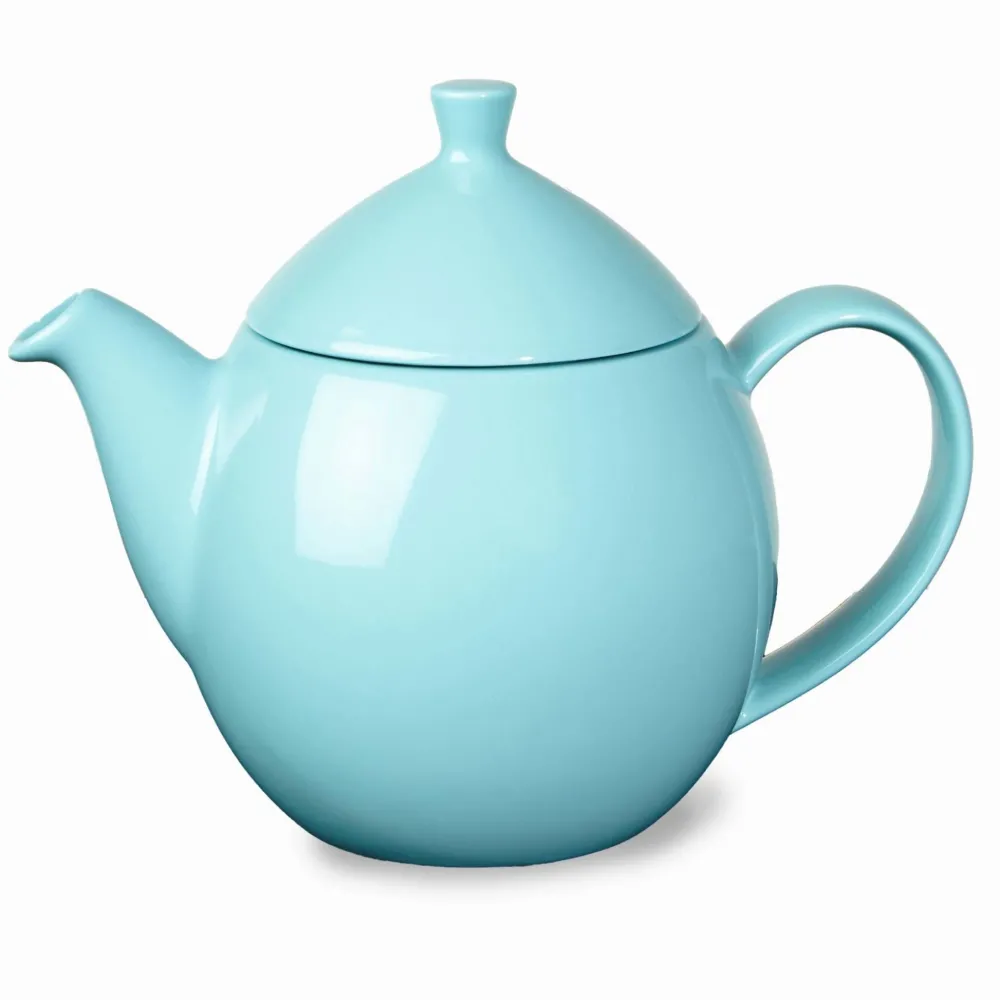 Teapots|Dew Teapot with Basket Infuser - Turquoise