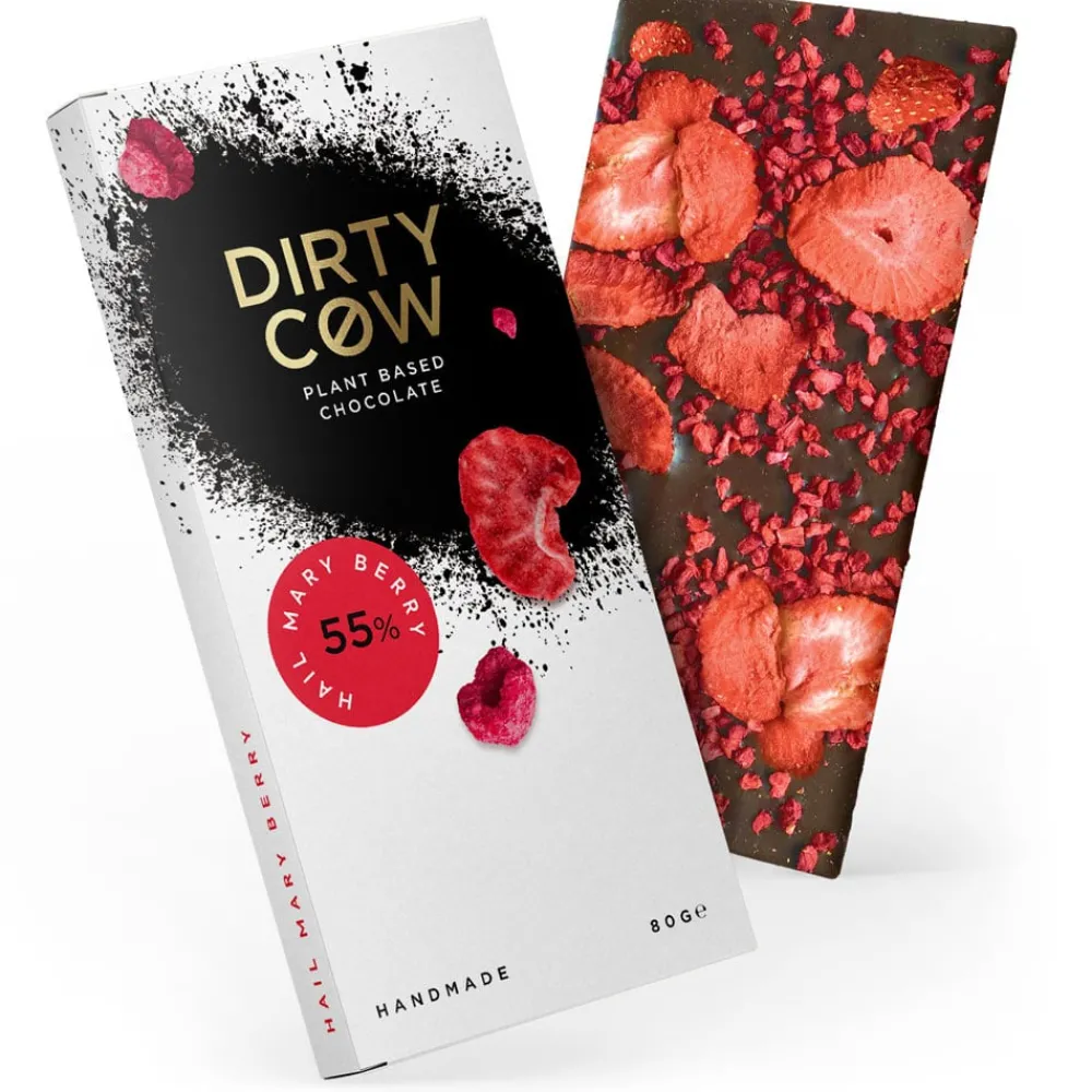 British Chocolate|Dirty Cow Hail Mary Berry Plant Based Chocolate Bar