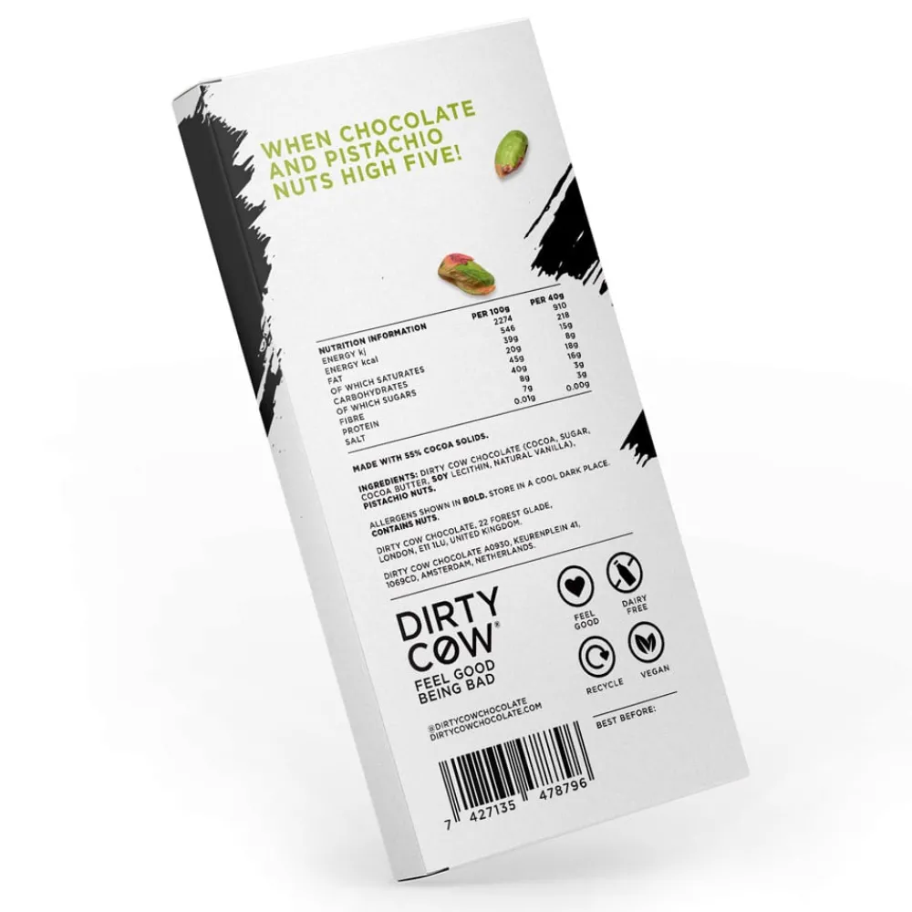 British Chocolate|Dirty Cow Pistachi Yo! Plant Based Chocolate Bar