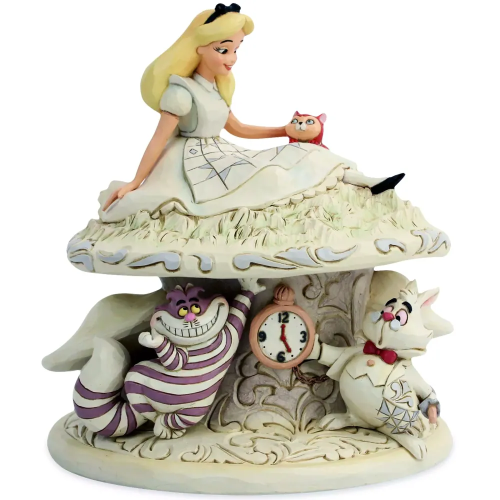 Home Accents|Disney Traditions x Jim Shore Alice in Wonderland ''Whimsy & Wonder'' White Woodland Figurine