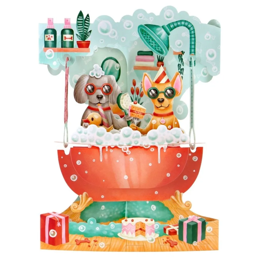 Greeting Cards|Doggy Bath Time Swing Card
