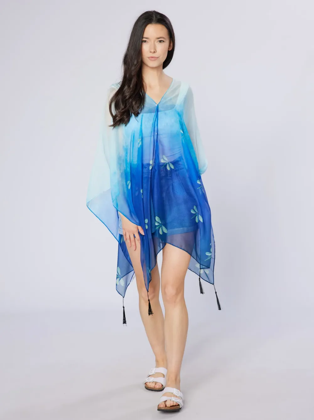 Scarves & Wraps|Dragonflies Recycled Bottle Poncho