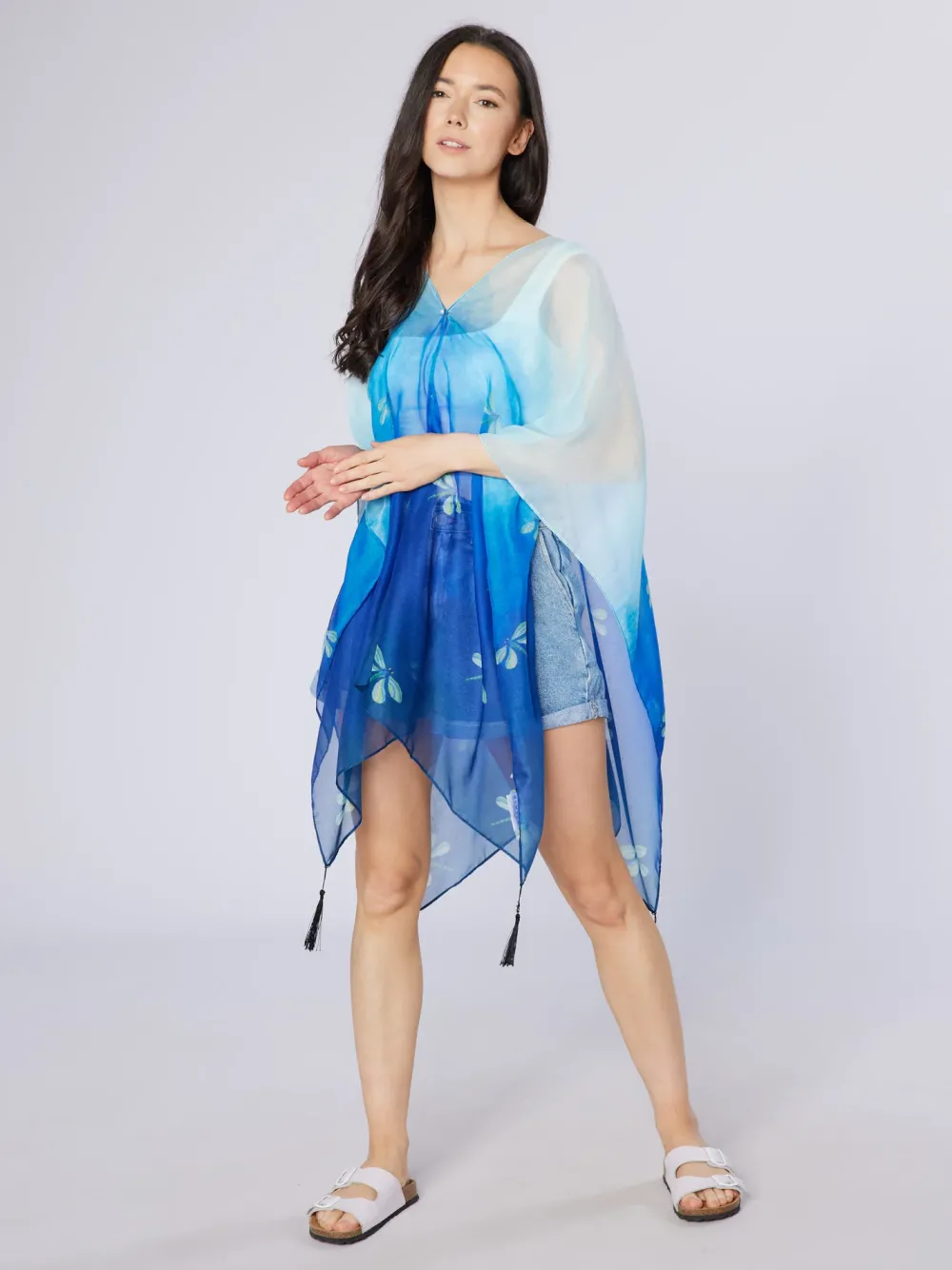 Scarves & Wraps|Dragonflies Recycled Bottle Poncho