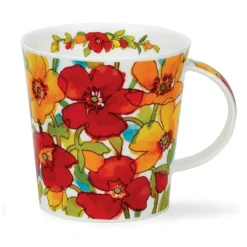 Dunoon Shape: Cairngorm|Cairngorm Flower Shower Red Mug