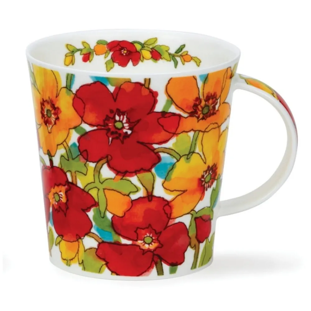Dunoon Shape: Cairngorm|Cairngorm Flower Shower Red Mug