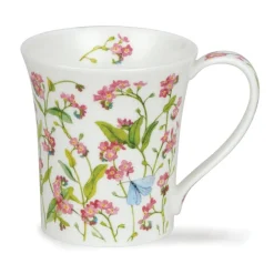 Dunoon Shape: Jura|Jura Forget-Me-Nots Pink Mug