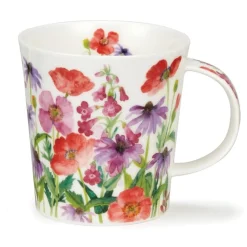 Dunoon Shape: Lomond|Lomond Flower Garden Red Mug