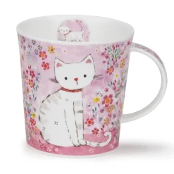 Dunoon Shape: Lomond|Lomond Pretty in Pink Cat Mug