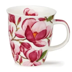 Dunoon Shape: Nevis|Nevis Magnolias Dark Pink Mug