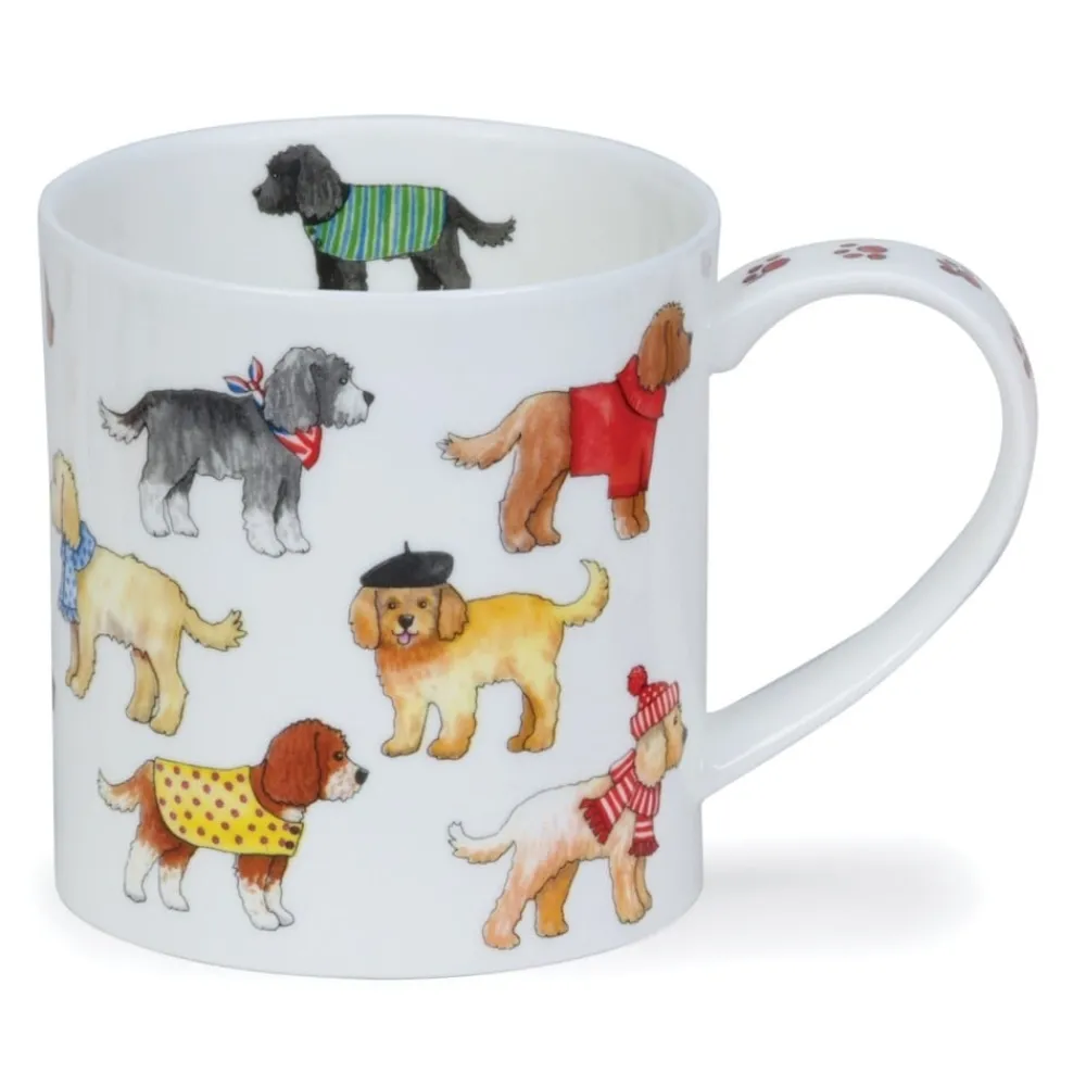 Dunoon Shape: Orkney|Orkney Dashing Dogs Cockapoo Mug