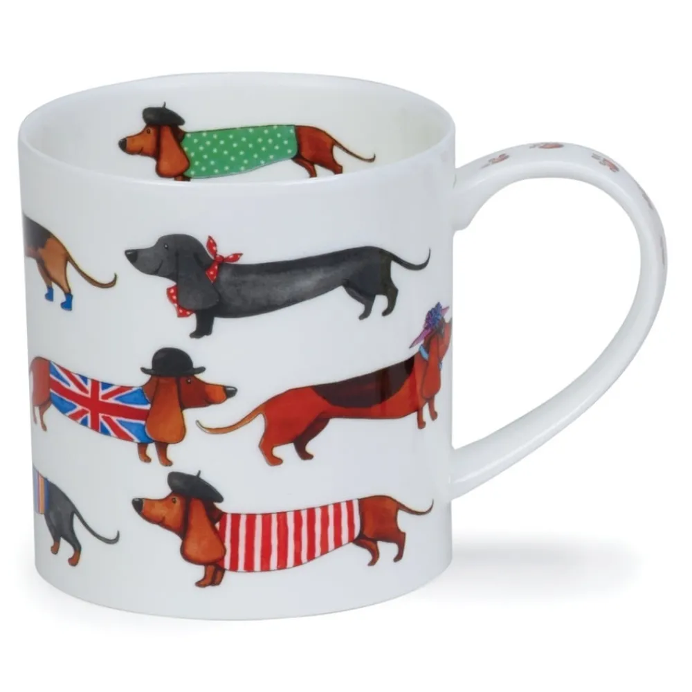 Dunoon Shape: Orkney|Orkney Dashing Dogs Sausage Mug