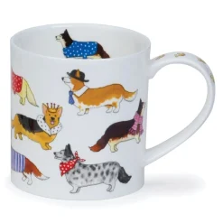 Dunoon Shape: Orkney|Orkney Dashing Dogs Corgi Mug