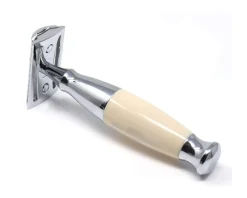 Edwin Jagger Razors|Ivory & Chrome Plated Double Edge Safety Razor