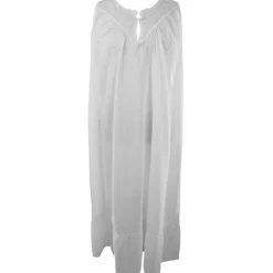 Robes, Nightgowns & Dresses|Emily V-Neck Sleeveless Single Button Nightgown