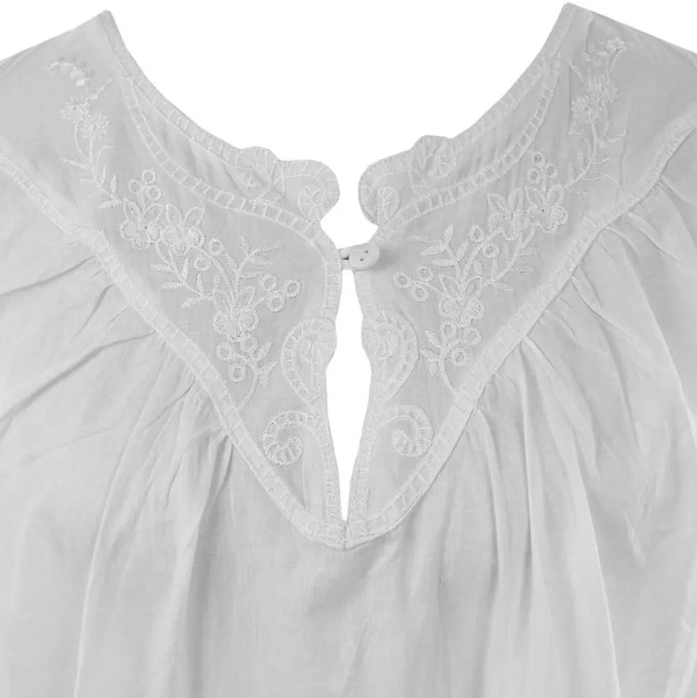 Robes, Nightgowns & Dresses|Emily V-Neck Sleeveless Single Button Nightgown