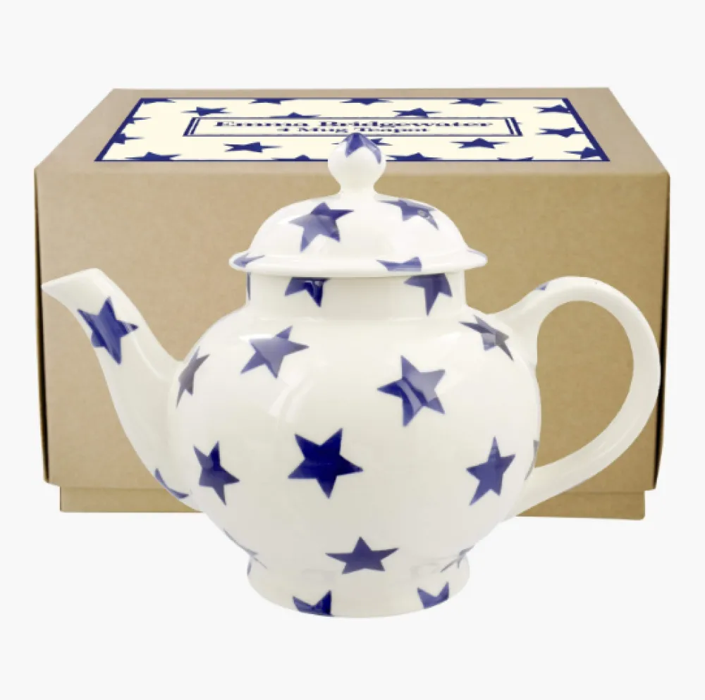 Emma Bridgewater Emma Bridgewater|Teapots|Blue Star 4 Mug Teapot