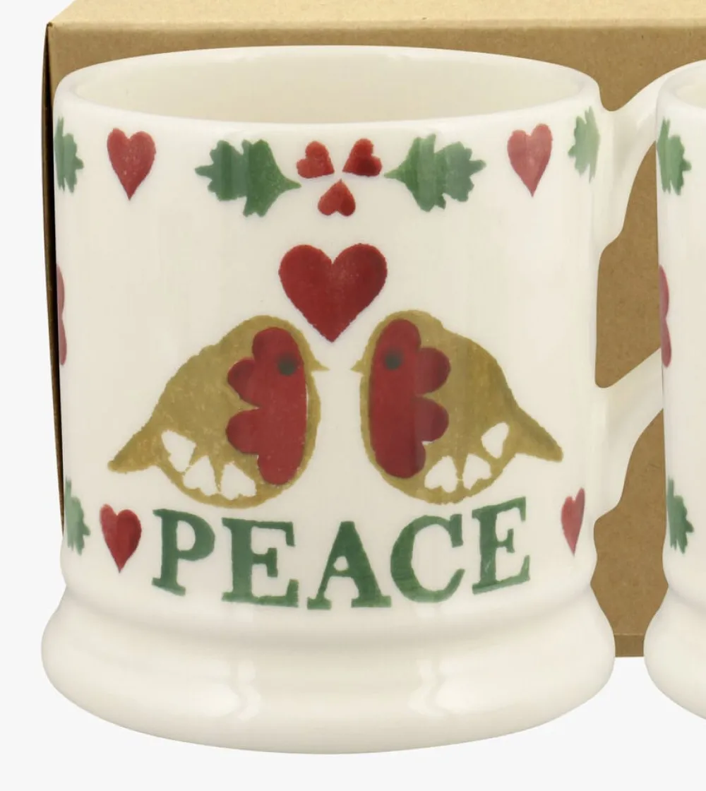 Emma Bridgewater Emma Bridgewater|Assorted Mugs|Christmas Joy Peace 1/2 Pint Mug