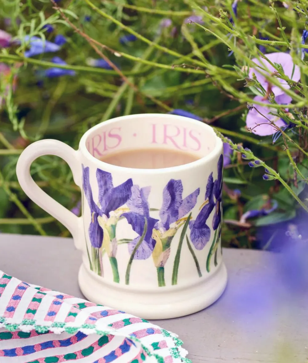 Emma Bridgewater Emma Bridgewater|Flowers Blue Iris 1/2 Pint Mug