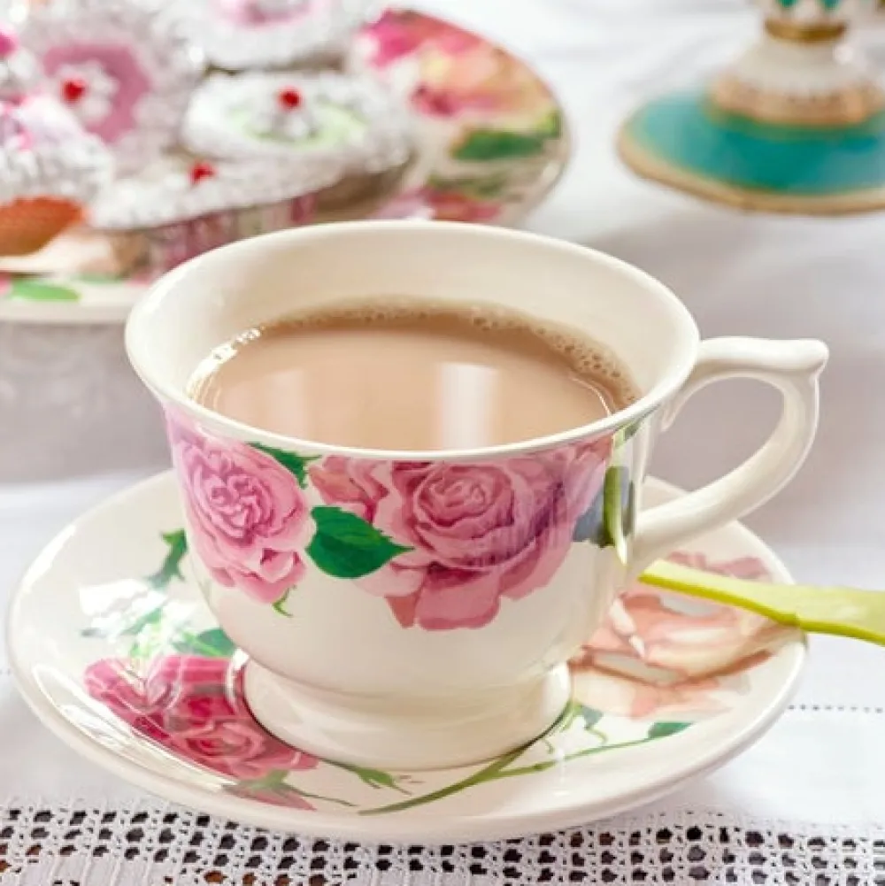 Emma Bridgewater Emma Bridgewater|Teacups & Saucers|Roses All My Life Large Teacup & Saucer