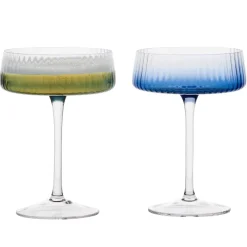 Glasses & Steins|Empire Blue Champagne Coupe Pair