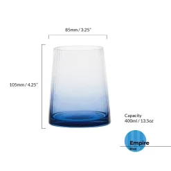 Glasses & Steins|Empire Blue Double Old Fashioned Tumblers Pair