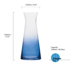 Bar Accessories & Decanters|Empire Blue Water Carafe