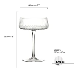 Glasses & Steins|Empire Clear Champagne Coupes Pair