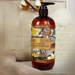 English Soap Co. Bath & Shower|Liquid Hand Soap|Anniversary Collection Indian Sandalwood Hand & Body Wash