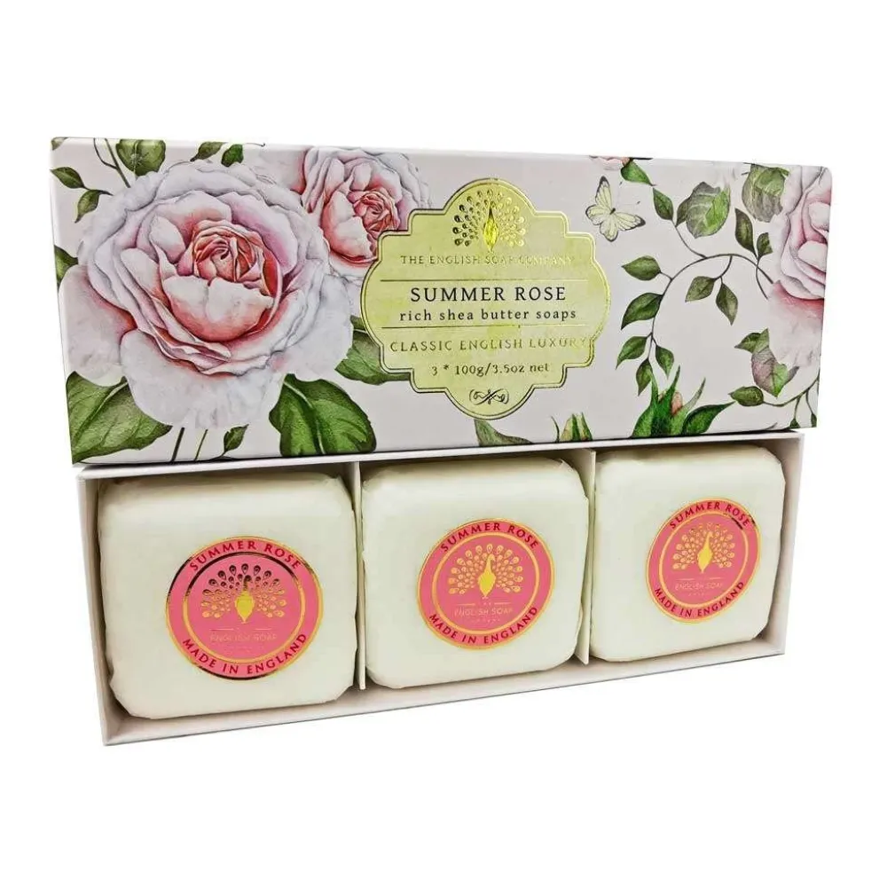 English Soap Co. Bar Soaps|Summer Rose Hand Soap Gift Set