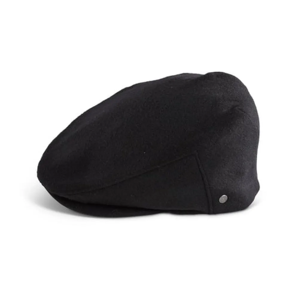 Hats|Fia Classic Black Wool Cap
