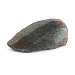 Hats|Fia Tailored Green Check Tweed Cap