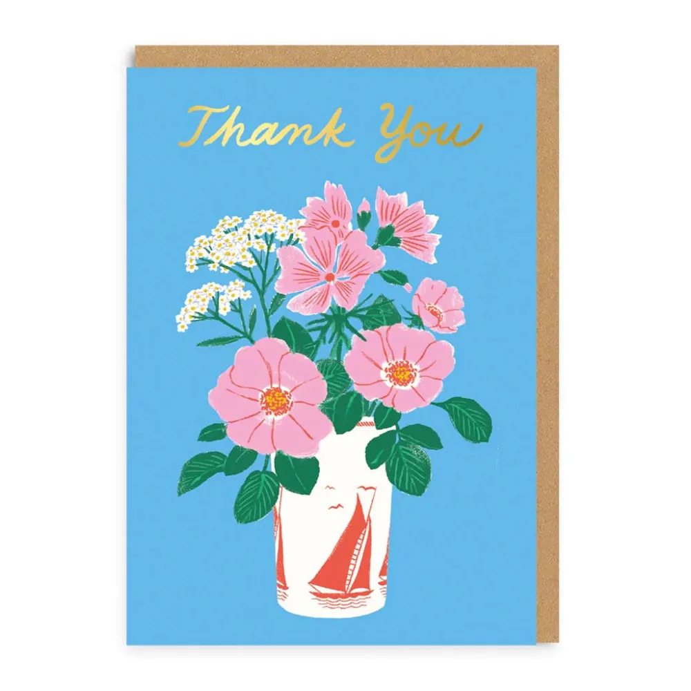 Greeting Cards|Floral Vase Thank You Card