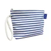Fragrances of Ireland Bath Accessories|Inis Energy of the Sea Blue Stripe Cosmetic Bag