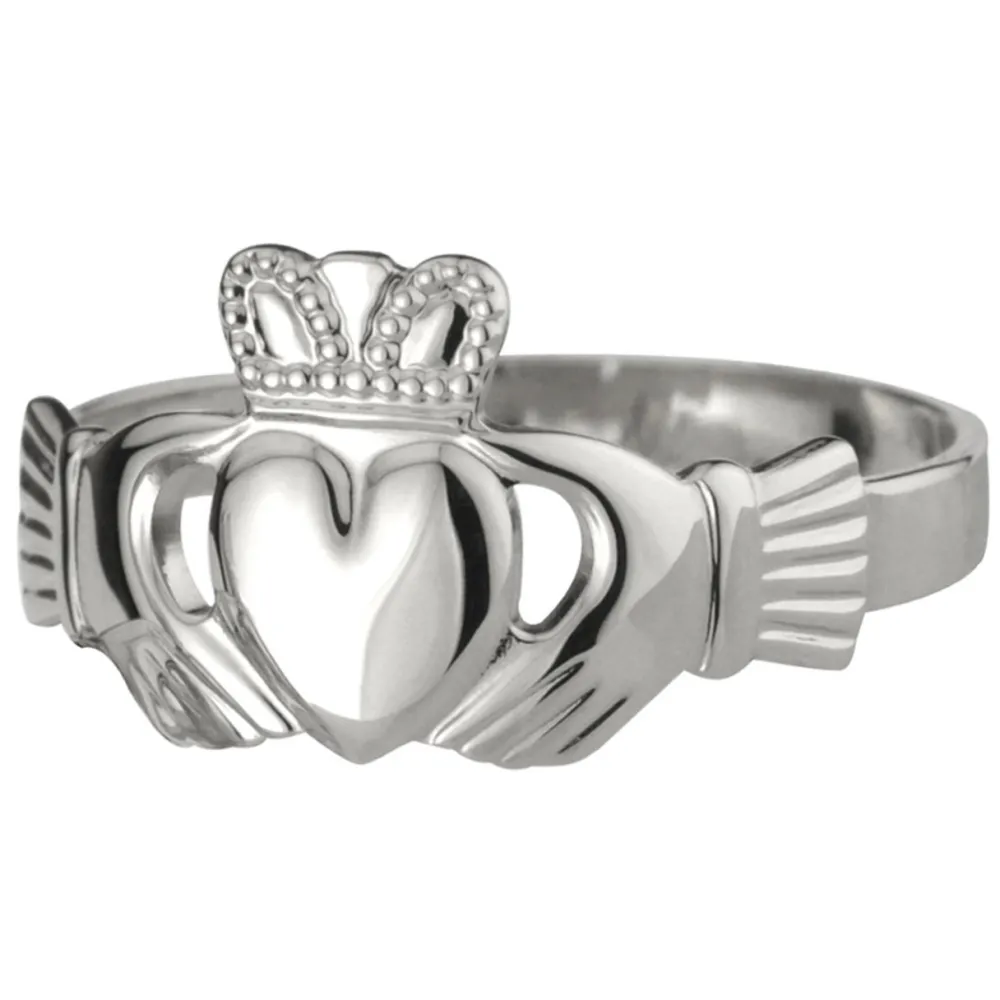 Galway Crystal Rings|Ladies Claddagh Sterling Silver Ring