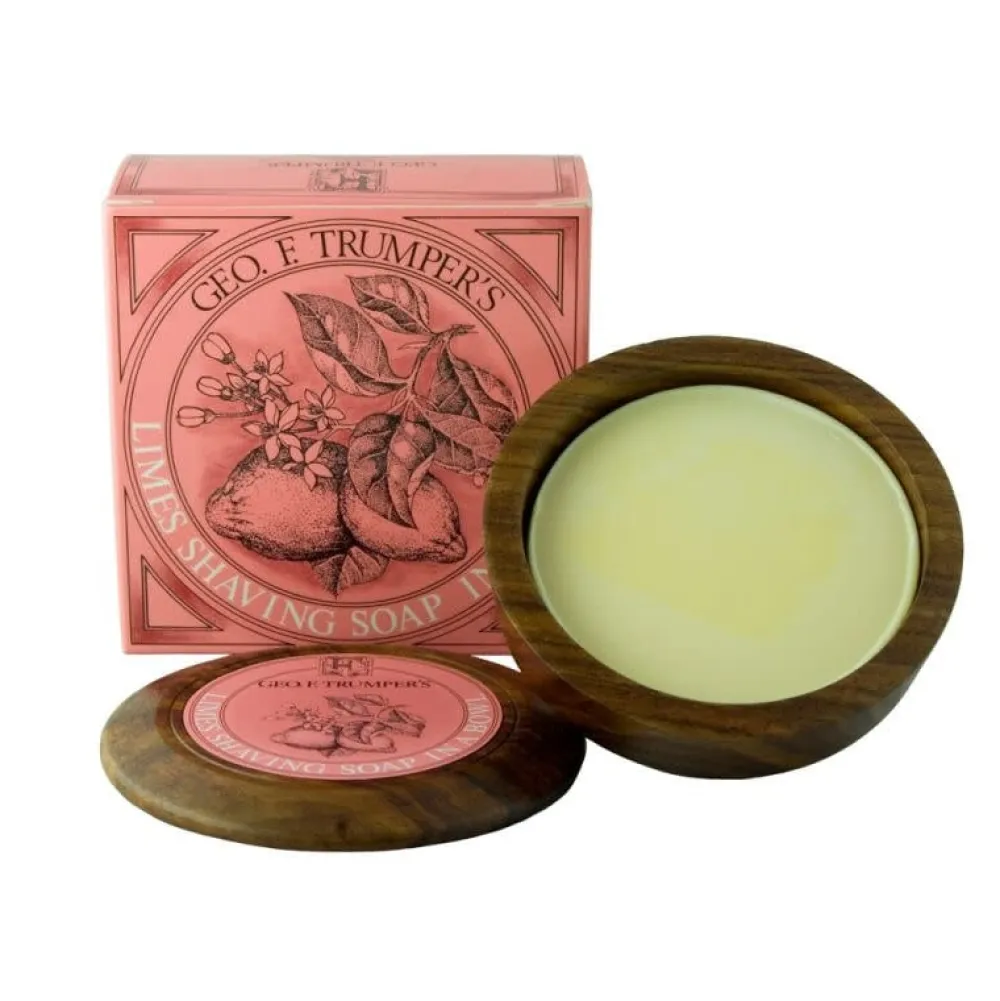 Geo. F. Trumper Shaving Soaps & Cream|Extract of Limes Shaving Soap in Wooden Bowl