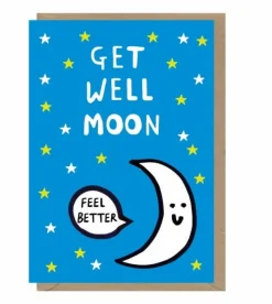 Greeting Cards|Get Well Moon Greeting Card