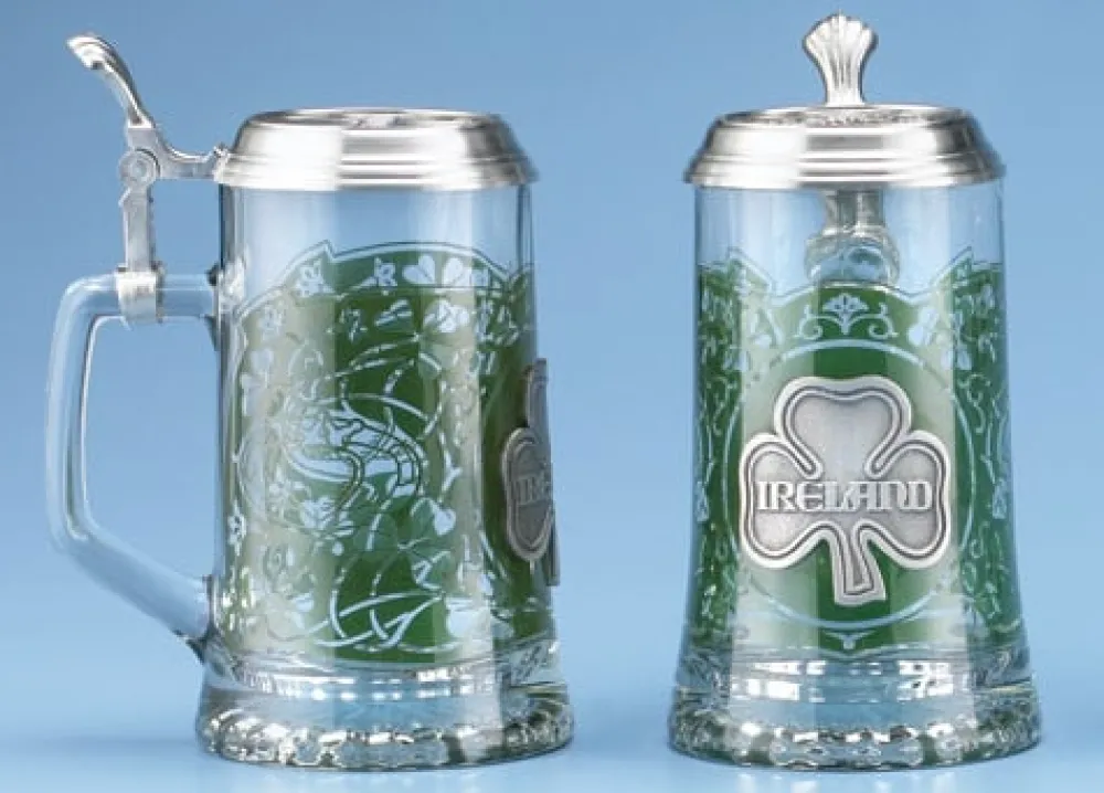 Pewter Gifts & Jewelry|Glasses & Steins|Glass Ireland Stein
