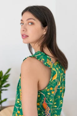Robes, Nightgowns & Dresses|Green Fearless Peacock Nighty Nite