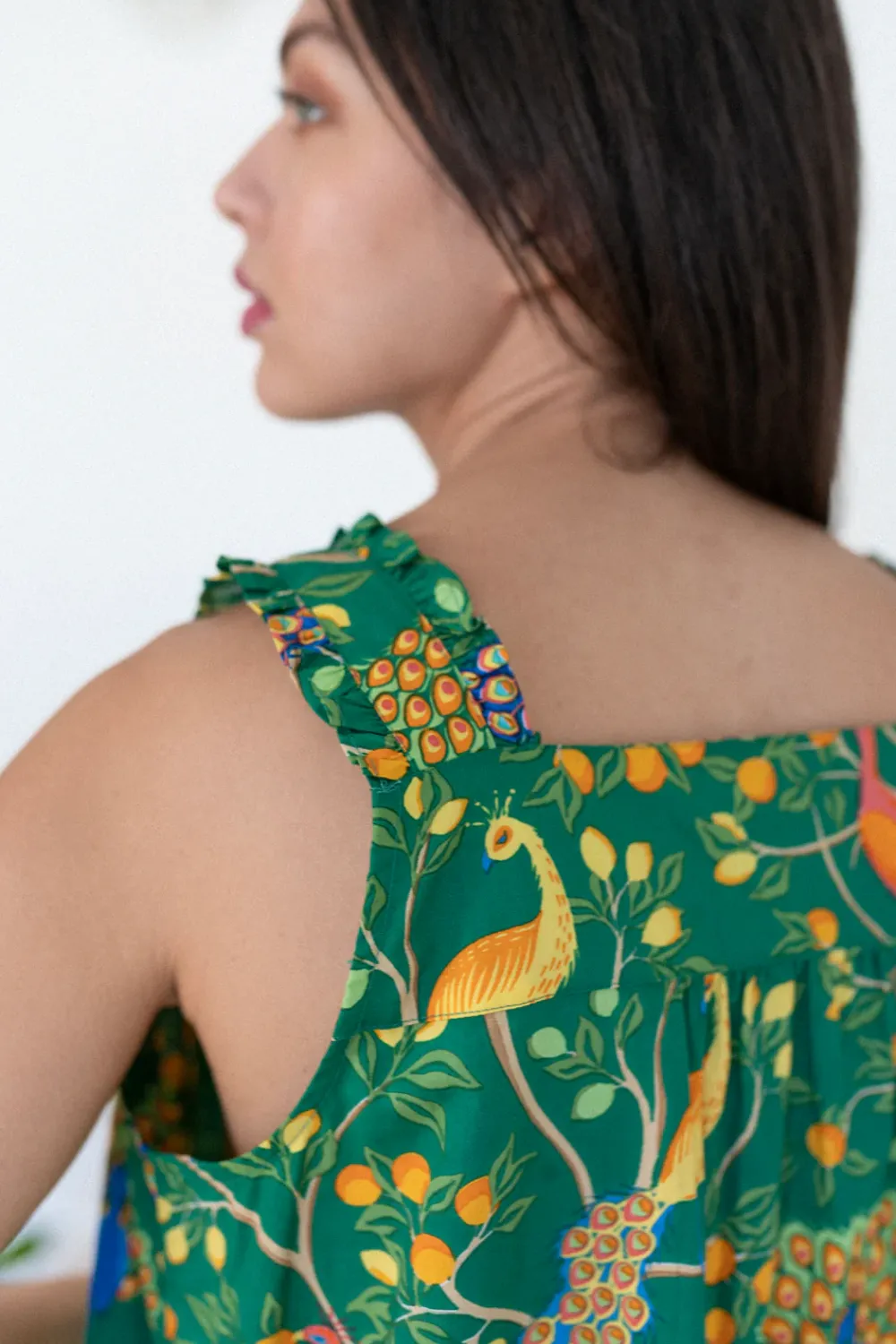Robes, Nightgowns & Dresses|Green Fearless Peacock Nighty Nite