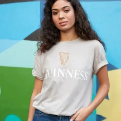 Shirts & Sweaters|Cultural Icons|Guinness Harp Beige Premium Tee (Medium)