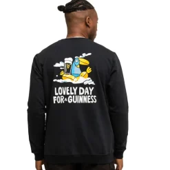 Shirts & Sweaters|Cultural Icons|Guinness "Lovely Day" Black Longsleeve Sweatshirt