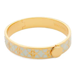 Halcyon Days Bracelets & Bangles|Agama Sparkle Cream & Clear Hinged Bangle