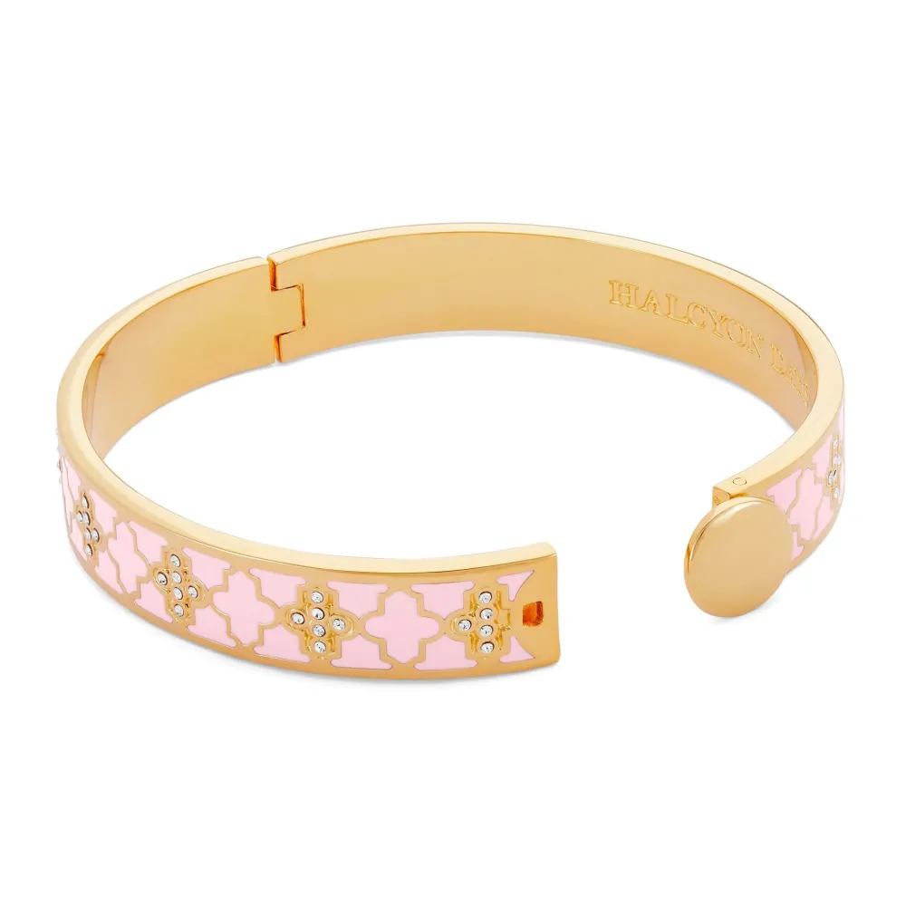 Halcyon Days Bracelets & Bangles|Agama Sparkle Pink & Clear Hinged Bangle