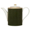 Halcyon Days Halcyon Days China|Halcyon Days|Antler Trellis Dark Green Teapot