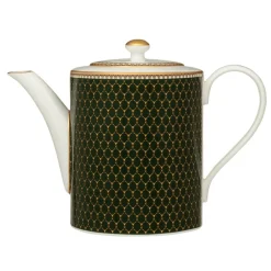 Halcyon Days Halcyon Days China|Halcyon Days|Antler Trellis Dark Green Teapot