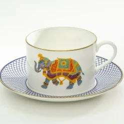 Halcyon Days Halcyon Days|Teacups & Saucers|Ceremonial Indian Elephant Teacup & Saucer