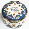Halcyon Days Halcyon Days Enamels|Happy Birthday Enamel Trinket Box